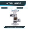(Pack of 10) Seelink 1/4-Turn Dual Compression Outlet Angle Stop