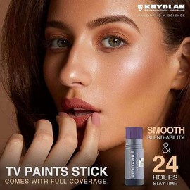Kryolan TV Paint Stick - R27 Kryolan Makeup - Makeup Foundation - Makeup for TV, Theater, Stage, Acting, Face and Body, Full Coverage Concealer Foundation - Made in USA (25 g)