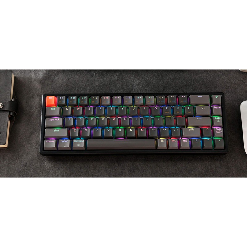 Keychron K6 68-Key Wireless Bluetooth/USB Wired Gaming Mechanical Keyboard, Compact