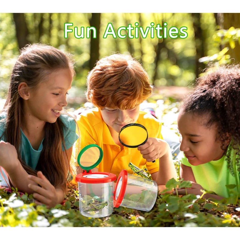 Insert Bug Viewer for Kids, 4PCS Magnifying Insect Box Bug