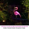 Bright Zeal 14" Big Metal Outdoor Solar Lights Waterproof Flamingo