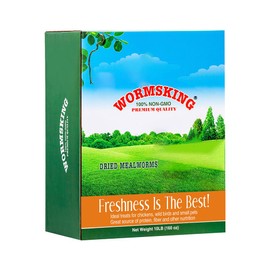 WORMSKING 10LB Dried Mealworms, High Protein Meal Worms for Poultry, Wild Birds, Hedgehogs, Hamsters, Reptiles, Great Chicken Food, Bird Food