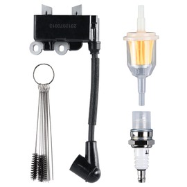 291337001 Ignition Coil for Ryobi RY251PH RY252CS RY253SS 2 Cycle 25cc String Trimmer Brush RY254BC 25.4cc Brush Cutter with Spark Plug Oil Filter