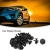 ACROPIX 7mm Hole Universal Push Fasteners Rivets Fender Clips Black