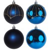 Navy Blue Christmas Baubles Tree Xmas Decorations - Large 8cm