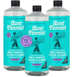 Aunt Fannie's Ultra Concentrated Floor Cleaner Vinegar Wash, Multi-Surface Solution For Mopping, Makes 16 Gallons, Lavender Scent, 32 oz. (Pack of 3)