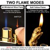 Magic Dual Flame Tiger Lighter, Butane Refillable Torch Lighter Double