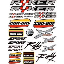 Rally Can Am Ryker Rally Sport Team Decal kit Graphics Vintage Vinyl Sticker OEM