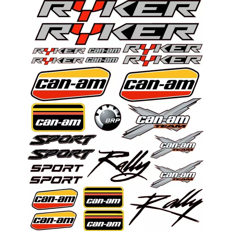 Rally Can Am Ryker Rally Sport Team Decal kit Graphics