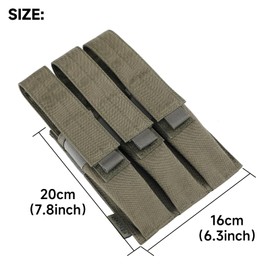 EXCELLENT ELITE SPANKER Tactical Open Top MP7 Kriss Single/Double/Triple Magazintasche(Triple-Olivgrün) …