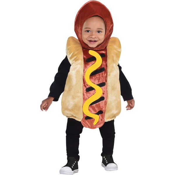 Mini Hot Dog Infant Costume (6-12) Brown/Yellow
