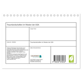 Dream Landscapes in the West of the USA (Desk Calendar 2025 DIN A5 Landscape), CALVENDO Monthly Calendar