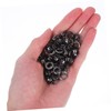 Tofficu 100 Sets Black Metal Grommets Eyelets Kit with Washers
