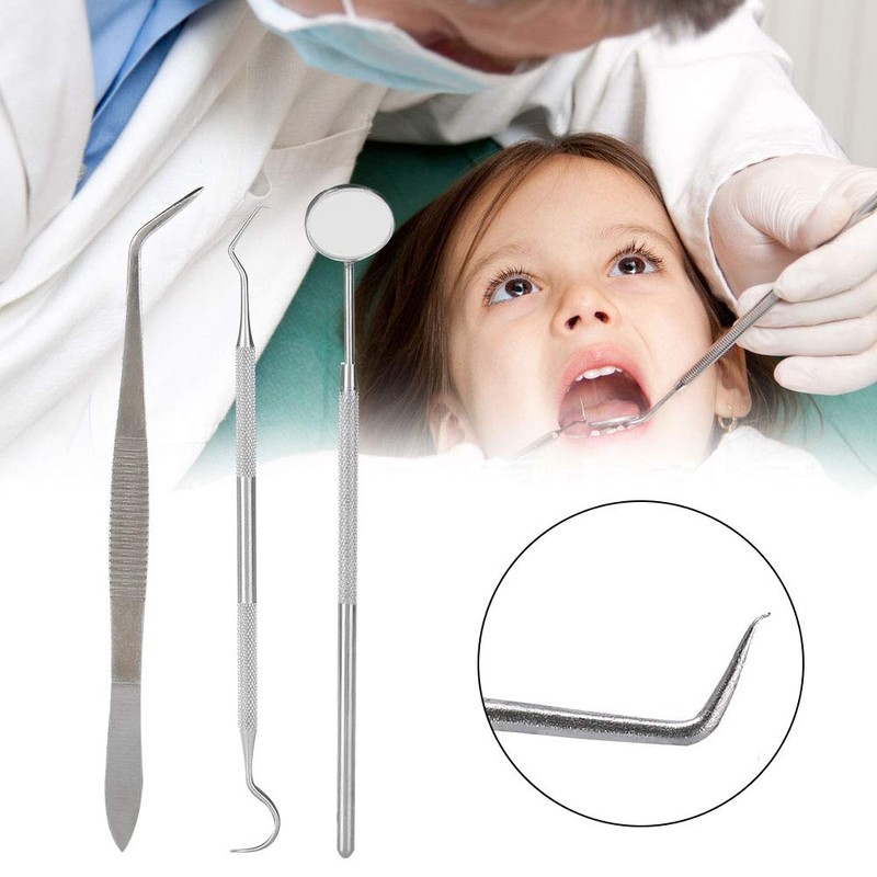 Oral Care Kit 3pcs/Set Stainless Steel Oral Care Kit Plaque