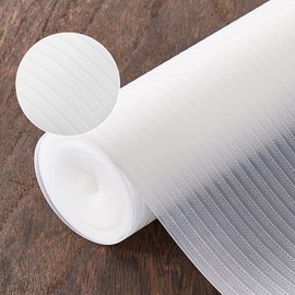 17.5 Inches x 20 Ft Refrigerator Liners Shelf Liner, Fridge Liners Non Slip Washable, Drawer Liners Non Adhesive Waterproof, Durable Fridge Mats for Glass Shelves, Cupboard, Pantry Clear