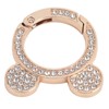 10pcs Rhinestone Spring O Rings Cute Bear Head Zinc Alloy