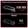 NOVO OVO L Sculpted Thick Square Nail Tips for Flat