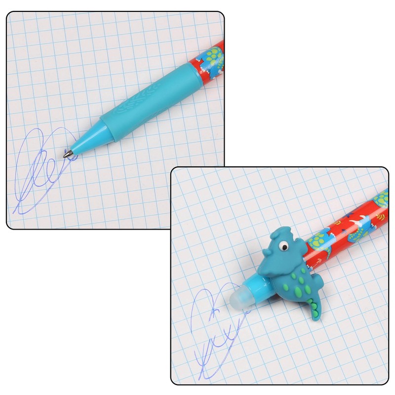 sarcia.eu Dinosaur Eraser Pen with Gel Ink Automatic Pen Blue