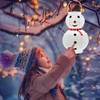 HEISOK Christmas Decorations Snowman Solar Lantern - Snowman Solar Hanging