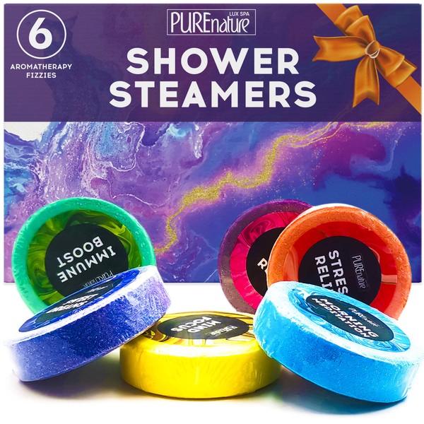 Aromatherapy Shower Steamers - Bath Bombs for Showers - Stress Relief and Relaxation Spa Gifts for Women and Mom Who Has Everything - Relaxing Tablets with Eucalyptus, Lavender for Relaxation