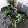 Walmsco Tablecloth Parrot Green Jungle Leaves Decor For Dining Room