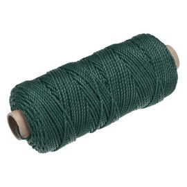 sourcing map Twisted Mason Line Nylon Twine String Cord Dark Green 100M/109 Yard 2MM Dia for Netting, Landscaping, Home Improvement, DIY Projects, Crafting, Masonry, Gardening