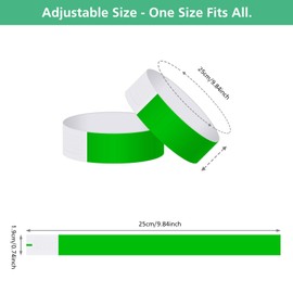 ASTARON Event Wristbands 200 Pcs Paper Wristbands for Events Waterproof Event Bracelets Arm Bands Green Party Wristbands for Events Clubs Lightweight Concert Wristbands