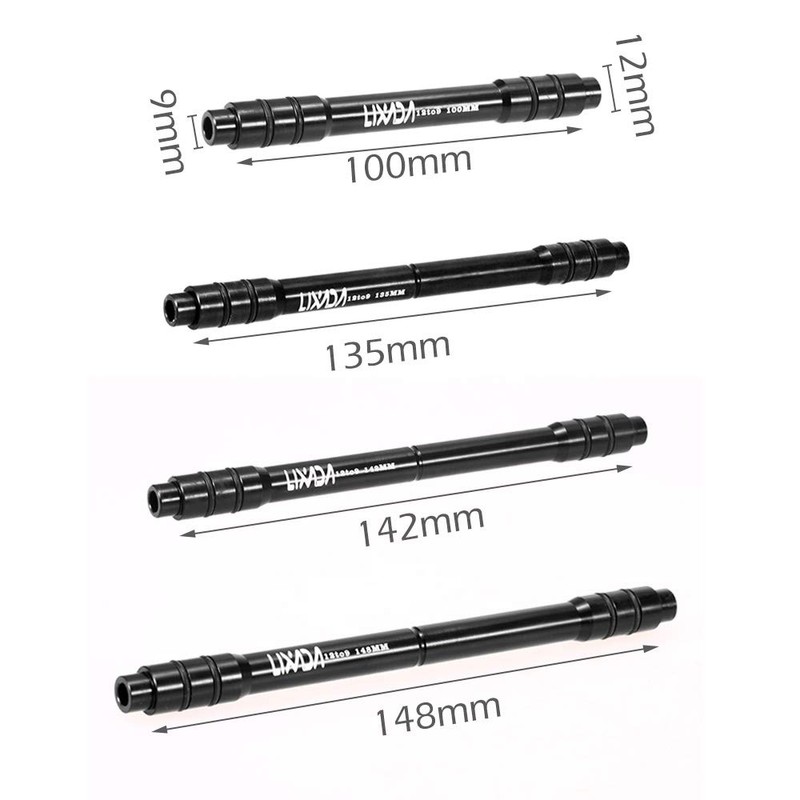 Lixada Thru Axle Adapter Bicycle Bike Slew 12mm to 9mm