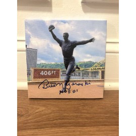canvas champ LIMITED EDITION Bill Mazeroski AUTOGRAPHED 8x8 Canvas Print Statue Signed HOF 01
