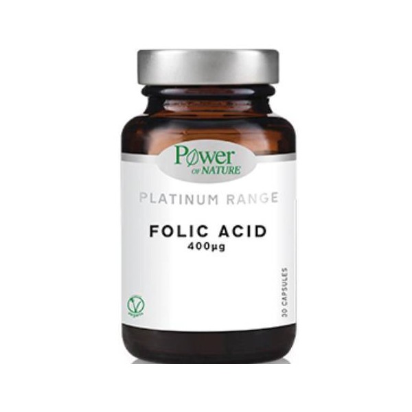 Power of Nature Platinum Range Folic Acid 400mg, 30 Caps