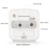 JXTZ Analog Alarm Clock, White, Battery Powered, Snooze, Night Light,