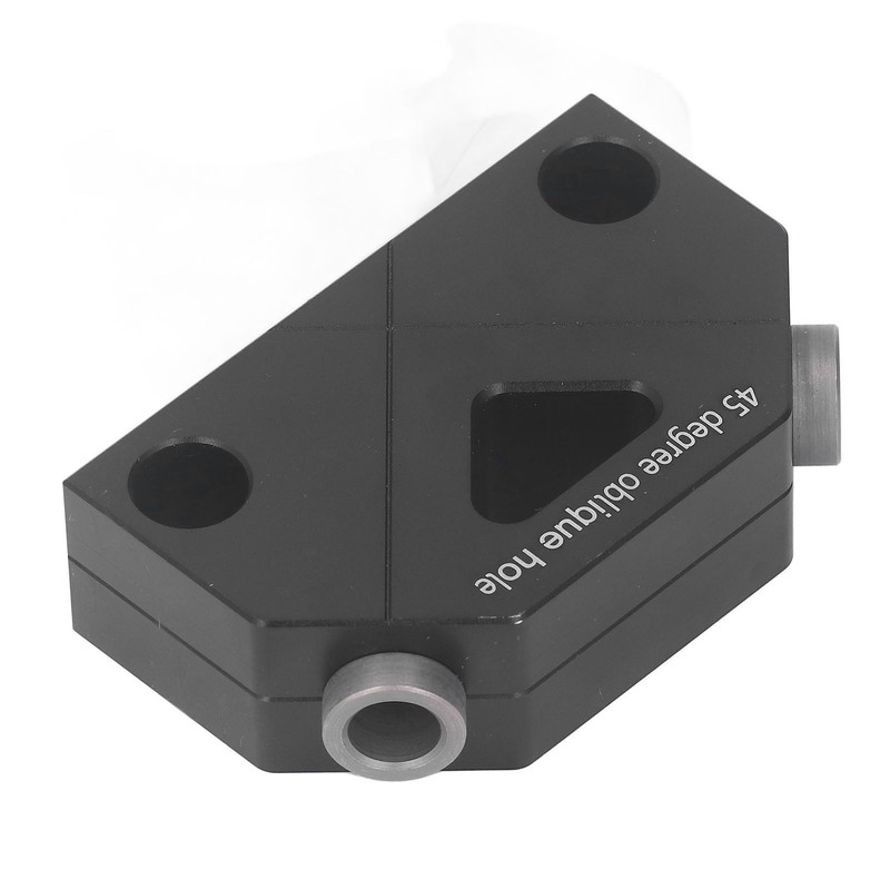 Woodworking Inclined Hole Fixture Black Aluminum Alloy 45 Degree Angle