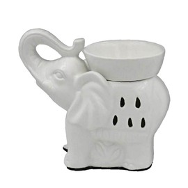 Desire Aroma LP46996 Ceramic Warmer | White Elephant Form | 1 Pc Aroma Lamp