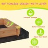 Outdoor Wooden Sandbox Large with 2 Plastic Boxes Outdoor Play