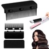 VOANZO Glätteisenkamm, Abnehmbarer Glättkamm-Aufsatz, zum Anklippen, Friseurgriffkamm, kompaktes Haarstyling-Werkzeug-Zubehör für
