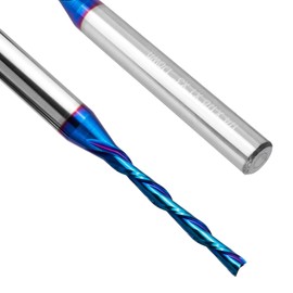 Yakamoz Downcut Spiral Router Bit 1/4 Inch Shank Solid Carbide Down Cut Router Bit CNC Milling Cutter for Wood Mortises Carving Engraving, 1/4" Cutting Diameter, 1-1/8" Cutting Length