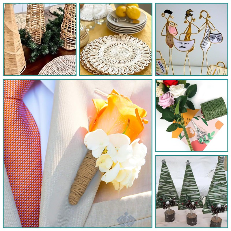 NINGYER 2 x 200 m Paper Wire, Paper Wire for