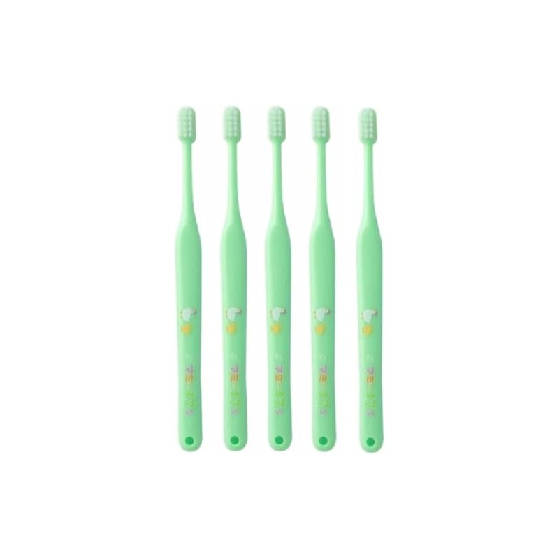 【子どもの仕上げみがき歯ブラシ】オーラルケア [5本]マミー17 M(ミディアム)グリーン