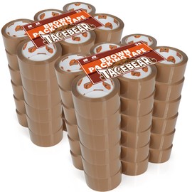 TAPEBEAR Brown Packing Tape 72Rolls, Packaging Tape Refills 2.6mil x 1.88 Inch x 55 Yard Moving Tape for Boxes, Secure Sticky Brown Tape Heavy Duty for Shipping, Mailing & Storage, Total 3960Yards