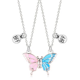 Stocking Stuffers Holiday Outfits for Women 2024 Friendship Necklace for 2 Best Friend Necklace Matching Necklace for Best Friends Heart Rainbow Bff Necklace for 2 Jewelry Gifts for Friends