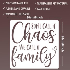 16pcs Family Inspirational Word Stencil Kit Motivational Stencils Phrase Word Reusable Mylar Template Stencils Large Alphabet Welcome Calligraphy Font Suitable for Painting on Wood Wall Home Decor