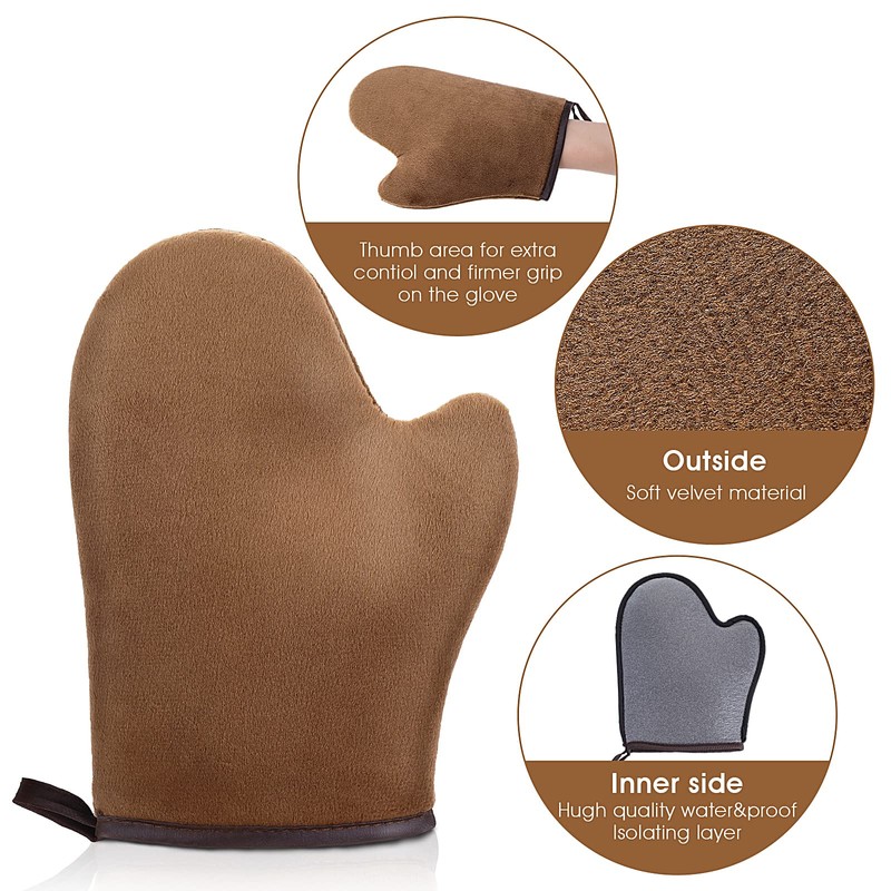 WLLHYF Self-Tanning Glove Applicator Gloves 3D Design Ultra Soft Face