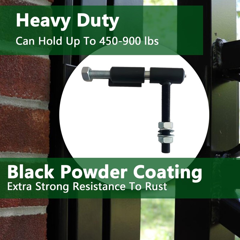 2Pack Self Closing Steel Weld On Barrel Hinges Long Bolt