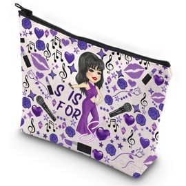 G2TUP S is for Selen Make Up Bag Music Singer Mexican Zipper Pouch Album Gift for Fans, S Is For New, 无