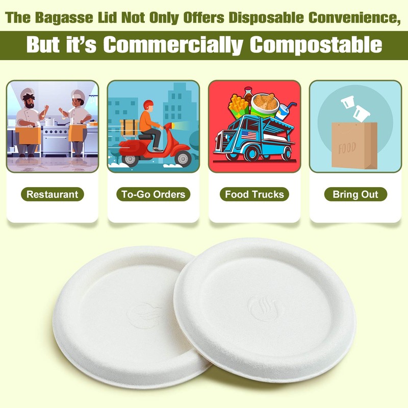 Green Earth, 4 oz Bagasse Compostable Cups, Biodegradable Sugarcane Fiber