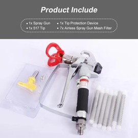 Airless Paint Guns & Sprinkler 517 for All Airless Painting Machines, Swivel Joints and 3600 PSI High Pressure