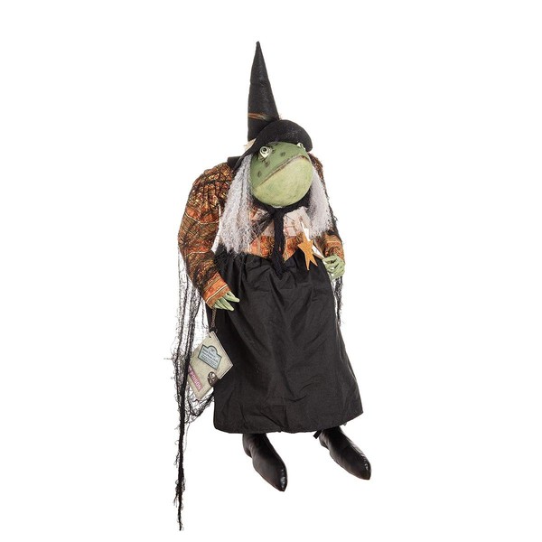 GALLERIE II Winifred Toad Halloween Witch Joe Spencer Gathered Traditions Art Doll 33 inch