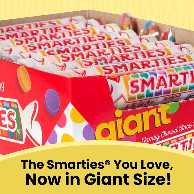 Smarties Candy Giant Rolls - Gluten & Vegan Free -