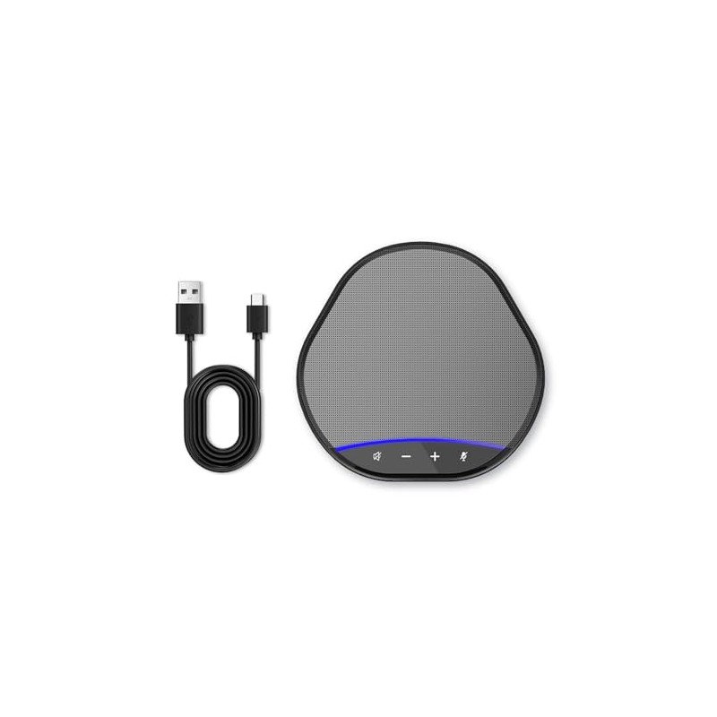 Conference Speaker and Microphone, 360° Enhanced Voice Pickup with 2