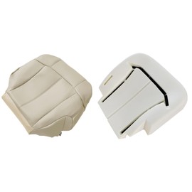 NLQR Driver Side Bottom Seat Cover & Foam Cushion Replacement 522 Light Tan Compatible with Chevy Tahoe Suburban 1999 2000 2001 2002
